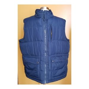 F&F Puffer Quilted Outdoor Vest Navy Blue XL